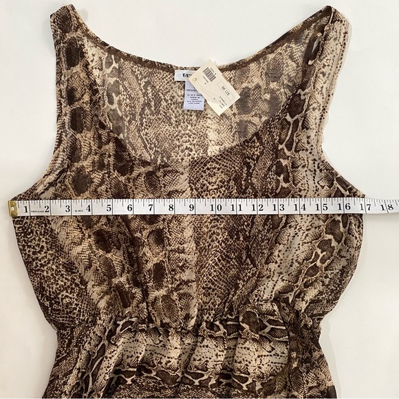 Better B. Snake Print Sleeveless High Low Brown Dress Women's Size M - Picture 8 of 15